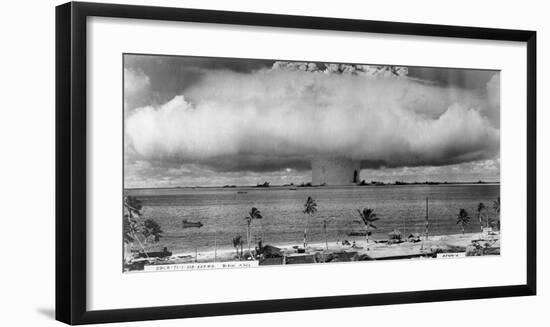 Bikini Atoll - Operation Crossroads Baker Detonation - July 25, 1946: DBCR-T1-318-Exp #2 AF434-6-U^S^ Navy-Framed Art Print