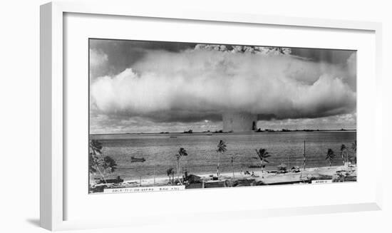 Bikini Atoll - Operation Crossroads Baker Detonation - July 25, 1946: DBCR-T1-318-Exp #2 AF434-6-U^S^ Navy-Framed Art Print