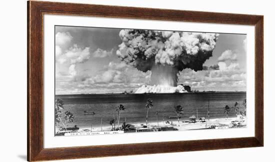 Bikini Atoll - Operation Crossroads Baker Detonation - July 25, 1946: DBCR-T1-318-Exp #6 AF434-4-U^S^ Navy-Framed Art Print