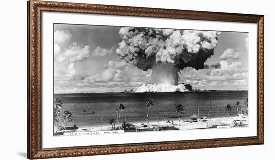 Bikini Atoll - Operation Crossroads Baker Detonation - July 25, 1946: DBCR-T1-318-Exp #6 AF434-4-U^S^ Navy-Framed Art Print