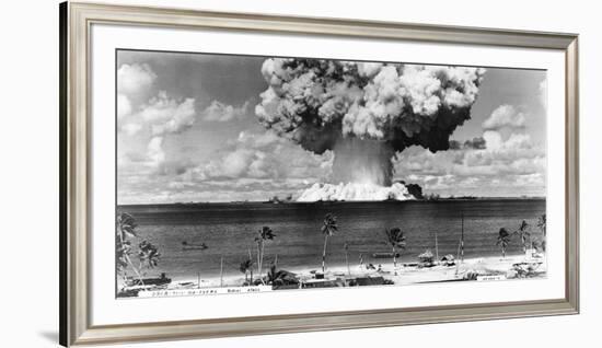 Bikini Atoll - Operation Crossroads Baker Detonation - July 25, 1946: DBCR-T1-318-Exp #6 AF434-4-U^S^ Navy-Framed Art Print