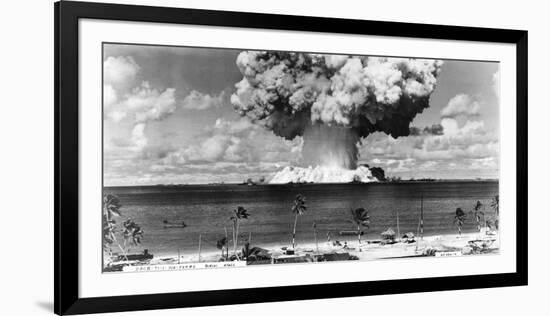 Bikini Atoll - Operation Crossroads Baker Detonation - July 25, 1946: DBCR-T1-318-Exp #6 AF434-4-U^S^ Navy-Framed Art Print