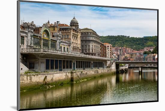 Bilbao-Abando Railway Station and the River Nervion, Bilbao, Biscay (Vizcaya)-Martin Child-Mounted Photographic Print