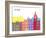 Bilbao Skyline Pop-paulrommer-Framed Art Print