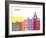 Bilbao Skyline Pop-paulrommer-Framed Art Print