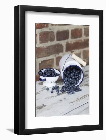 Bilberries with Enamelware-Andrea Haase-Framed Photographic Print