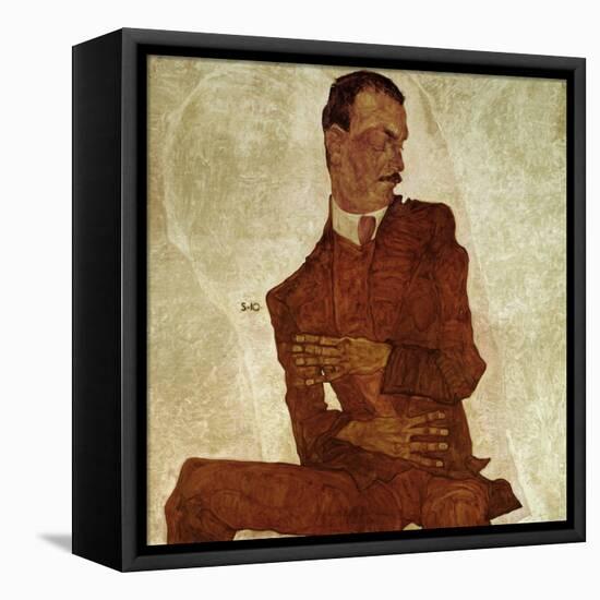 Bildnis Arthur Roessler (Portrait Arthur Roessler) 1910-Egon Schiele-Framed Premier Image Canvas