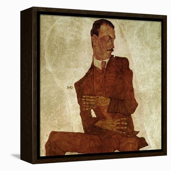 Bildnis Arthur Roessler (Portrait Arthur Roessler) 1910-Egon Schiele-Framed Premier Image Canvas