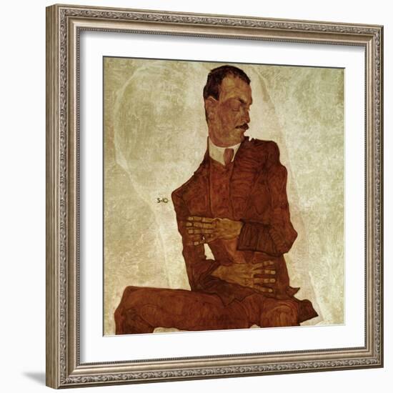 Bildnis Arthur Roessler (Portrait Arthur Roessler) 1910-Egon Schiele-Framed Giclee Print