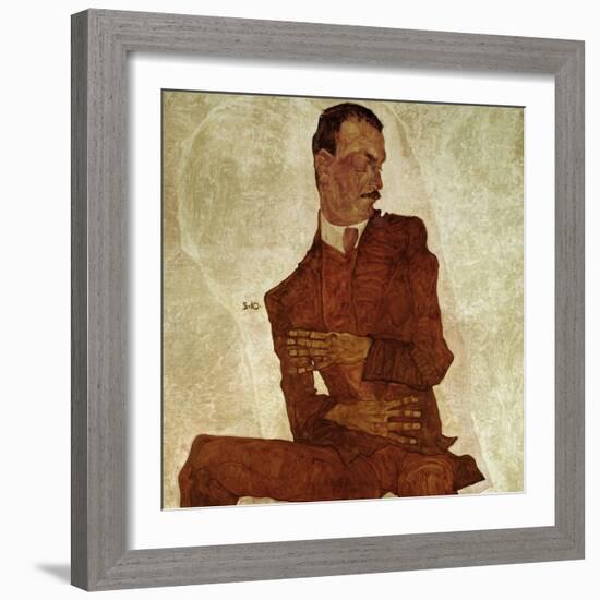 Bildnis Arthur Roessler (Portrait Arthur Roessler) 1910-Egon Schiele-Framed Giclee Print