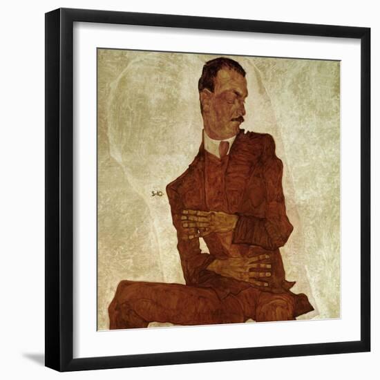 Bildnis Arthur Roessler (Portrait Arthur Roessler) 1910-Egon Schiele-Framed Giclee Print