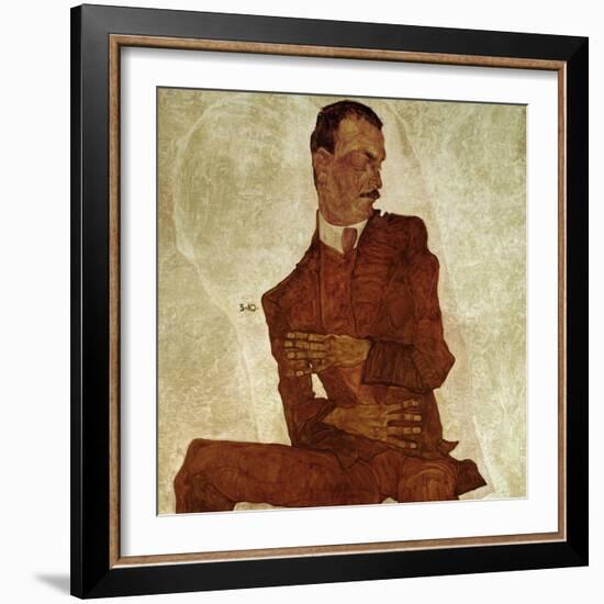 Bildnis Arthur Roessler (Portrait Arthur Roessler) 1910-Egon Schiele-Framed Giclee Print