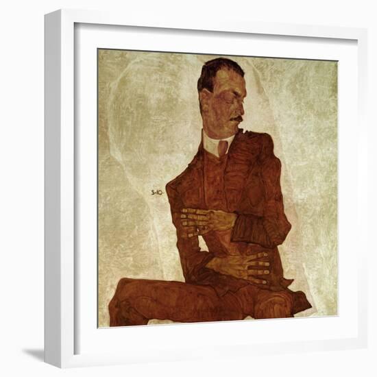 Bildnis Arthur Roessler (Portrait Arthur Roessler) 1910-Egon Schiele-Framed Giclee Print