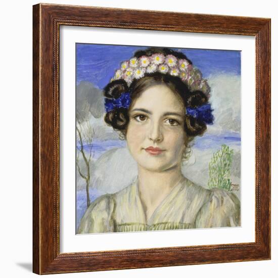 Bildnis Der Tochter Mary-Franz von Stuck-Framed Giclee Print