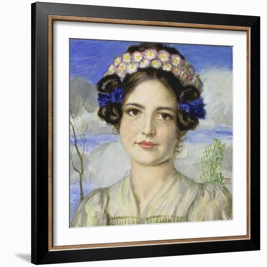 Bildnis Der Tochter Mary-Franz von Stuck-Framed Giclee Print