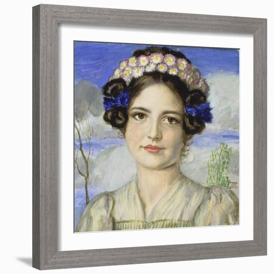 Bildnis der Tochter Mary-Franz von Stuck-Framed Giclee Print