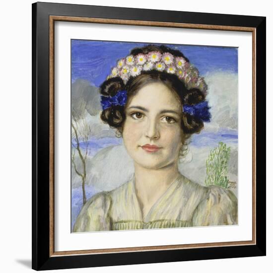 Bildnis der Tochter Mary-Franz von Stuck-Framed Giclee Print