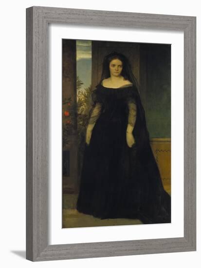 Bildnis Der Tragoedin Fanny Januschek, 1861-Arnold Bocklin-Framed Giclee Print