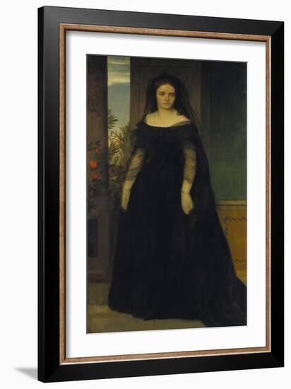 Bildnis Der Tragoedin Fanny Januschek, 1861-Arnold Bocklin-Framed Giclee Print