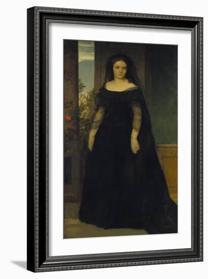 Bildnis Der Tragoedin Fanny Januschek, 1861-Arnold Bocklin-Framed Giclee Print