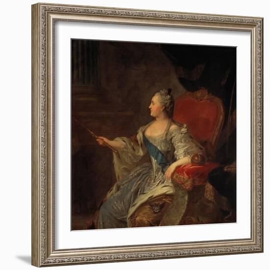 Bildnis Der Zarin Katharina Ii, 1763-Fjodor Rokotov-Framed Giclee Print