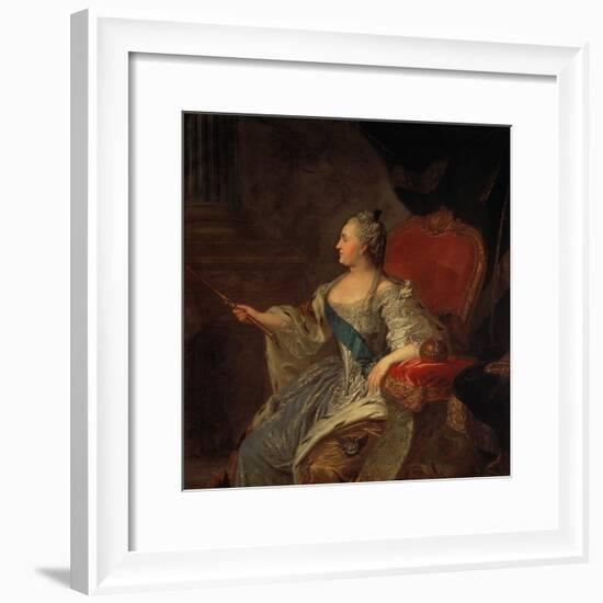 Bildnis Der Zarin Katharina Ii, 1763-Fjodor Rokotov-Framed Giclee Print