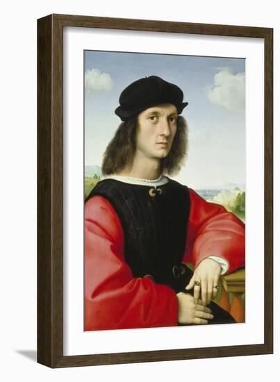 Bildnis des Agnolo Doni, um 1506-Raphael-Framed Giclee Print