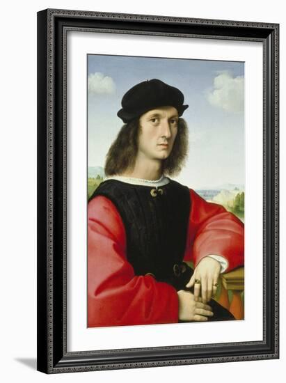 Bildnis des Agnolo Doni, um 1506-Raphael-Framed Giclee Print