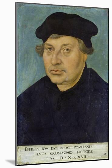 Bildnis Des Reformators Johann Bugenhagen (1485-1558)-Lucas Cranach the Elder-Mounted Giclee Print