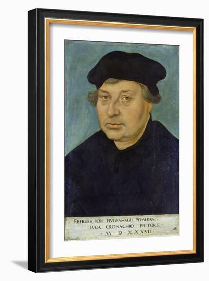 Bildnis Des Reformators Johann Bugenhagen (1485-1558)-Lucas Cranach the Elder-Framed Giclee Print