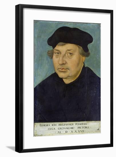 Bildnis Des Reformators Johann Bugenhagen (1485-1558)-Lucas Cranach the Elder-Framed Giclee Print