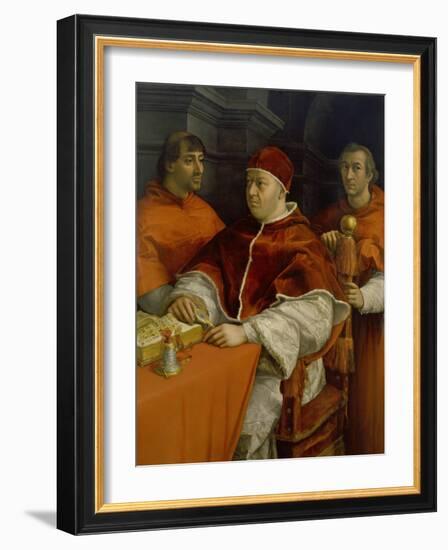 Bildnis von Papst Leo X. 1518-Raphael (Raffaello Sanzio)-Framed Giclee Print