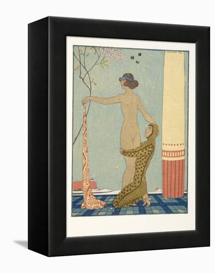 Bilitis, Illustration from Les Chansons De Bilitis, by Pierre Louys, Pub. 1922 (Pochoir Print)-Georges Barbier-Framed Premier Image Canvas