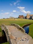 Golfing the Swilcan Bridge on the 18th Hole, St Andrews Golf Course, Scotland-Bill Bachmann-Photographic Print