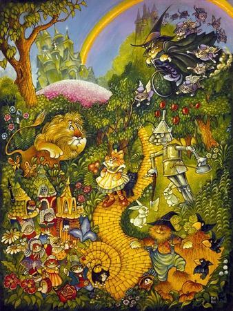 Wizard of OZ Vintage Art Print Jigsaw Puzzle for Sale by