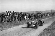 Riley, Buick and Bugatti on the start line at a Surbiton Motor Club race meeting, Brooklands, 1928-Bill Brunell-Photographic Print