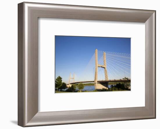 Bill Emerson Memorial Bridge over Mississippi River, Cape Girardeau, Missouri.-Richard & Susan Day-Framed Photographic Print
