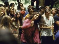 Psylvia, Dressed in Pink Indian Shirt Dancing in Crowd, Woodstock Music and Art Festival-Bill Eppridge-Photographic Print