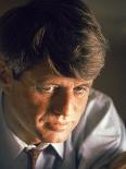 Thoughtful Senator Robert F. Kennedy on Airplane During Campaign Trip to Aid Local Candidates-Bill Eppridge-Photographic Print
