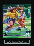 Challenge - Girl's Soccer-Bill Hall-Art Print