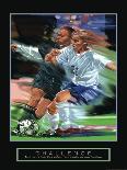 Challenge - Girl's Soccer-Bill Hall-Art Print