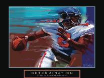 Determination: Quarterback-Bill Hall-Framed Art Print