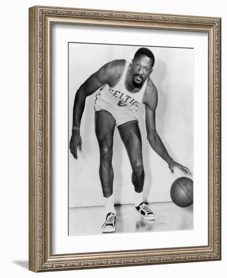 Bill Russell, American Basketball Player Who Played for the Boston Celtics, 1960s-null-Framed Photo