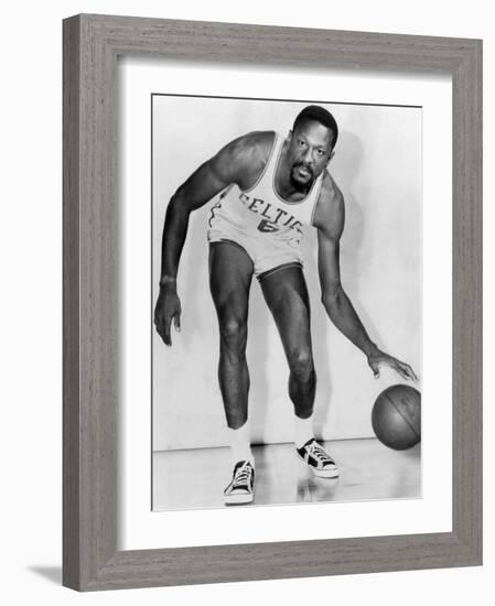 Bill Russell, American Basketball Player Who Played for the Boston Celtics, 1960s-null-Framed Photo