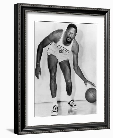 Bill Russell, American Basketball Player Who Played for the Boston Celtics, 1960s-null-Framed Photo