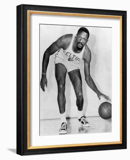 Bill Russell, American Basketball Player Who Played for the Boston Celtics, 1960s-null-Framed Photo