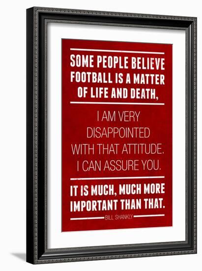 Bill Shankly Football Quote Sports-null-Framed Art Print