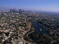 Downtown Los Angeles and MacArthur Park-Bill Varie-Mounted Photographic Print