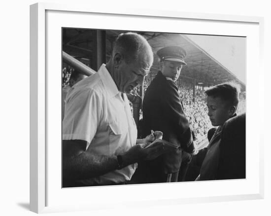 Bill Veeck During the 1959 World Series-null-Framed Premium Photographic Print