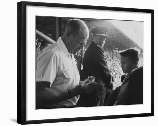 Bill Veeck During the 1959 World Series-null-Framed Premium Photographic Print